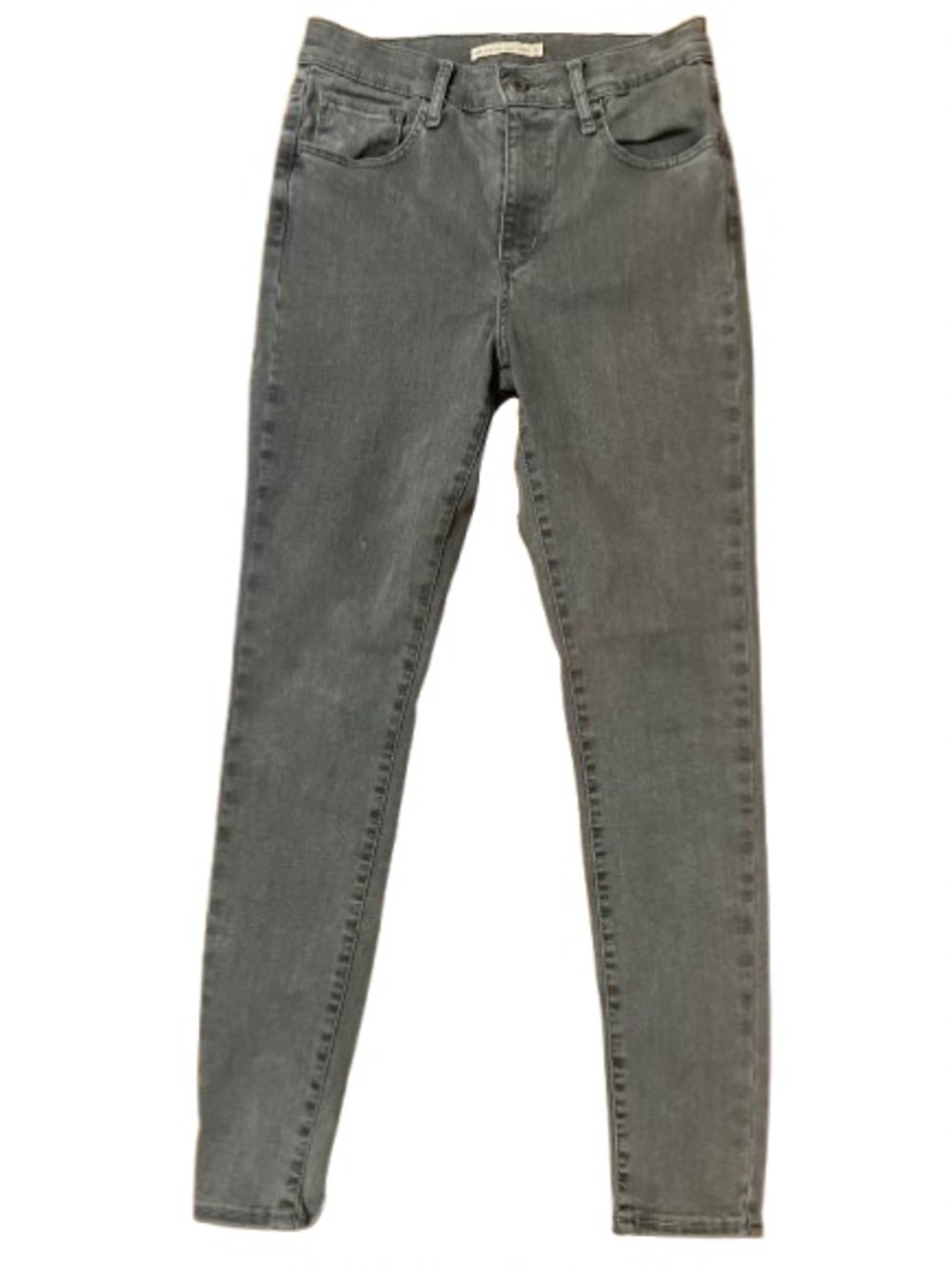Levi’s 720 High Rise Super Skinny Big E Premium Grey Denim Jeans Size 27